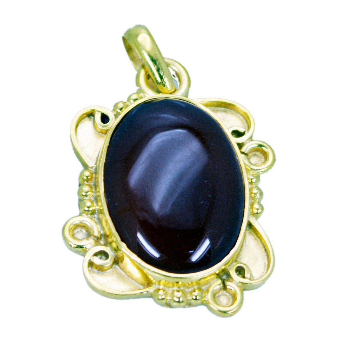 delicate Red Onyx Gold Plated Red Pendant Fashion gemstone US