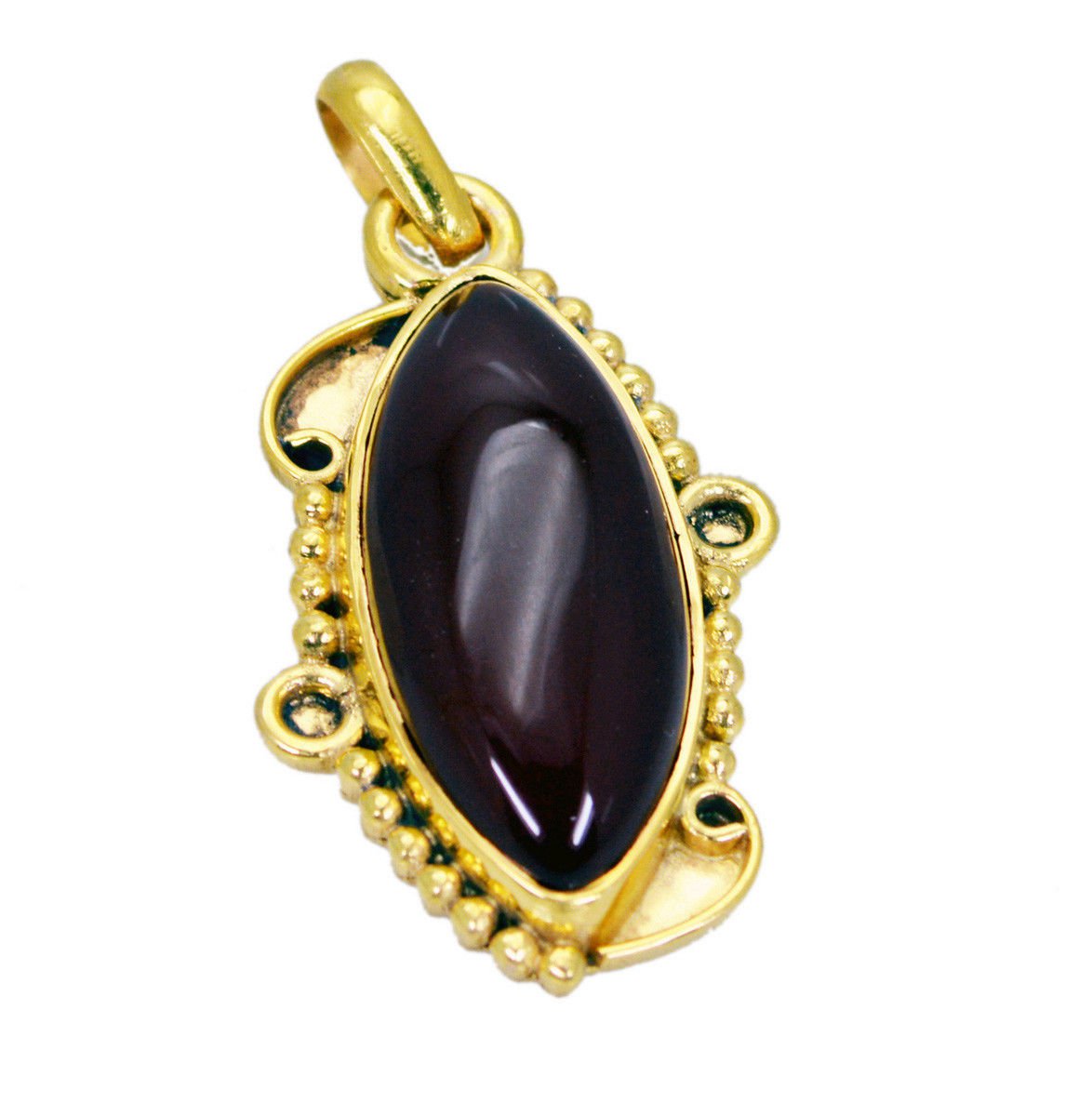 fair Red Onyx Gold Plated Red Pendant Glass easily US