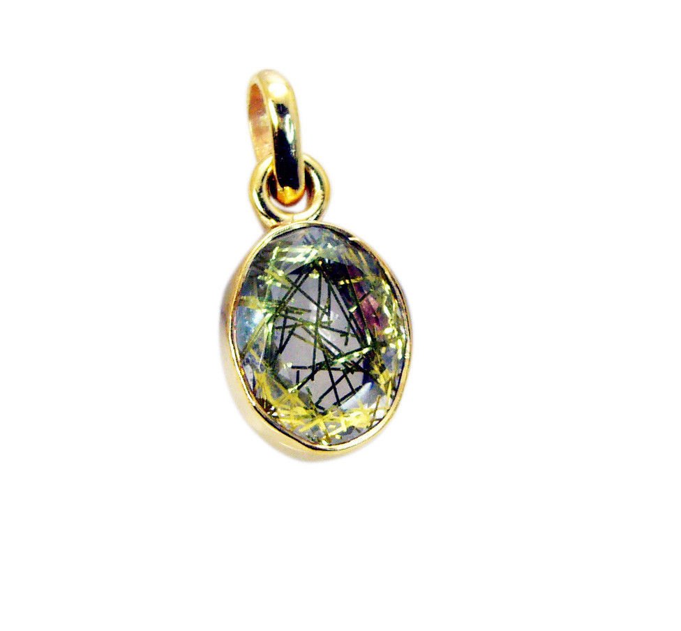 resplendent Rutile Quartz CZ Gold Plated Multi Pendant Glass exporter US