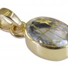 resplendent Rutile Quartz CZ Gold Plated Multi Pendant Fashion gemstones US