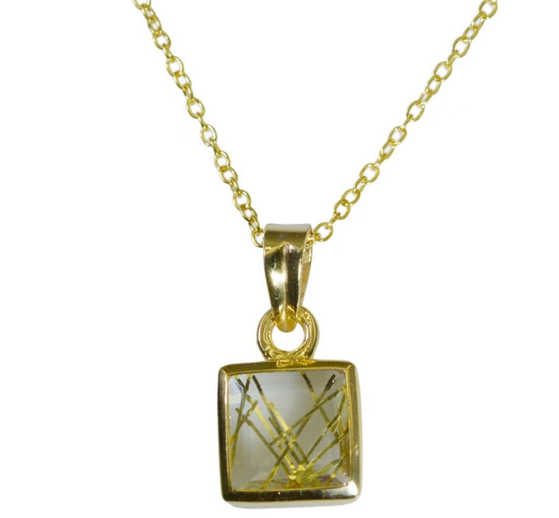 fine-looking Rutile Quartz CZ Gold Plated Multi Pendant Fashion ordinary US