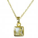 handsome Rutile Quartz CZ Gold Plated Multi Pendant Glass regular US