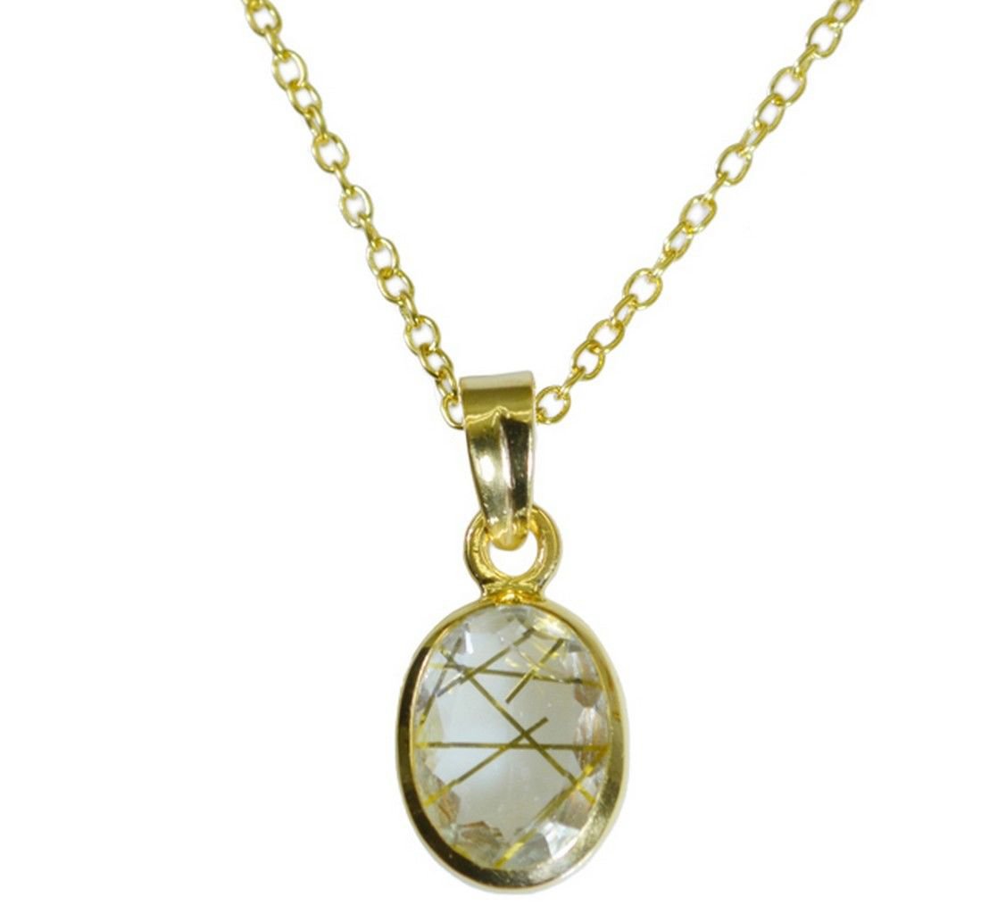 appealing Rutile Quartz CZ Gold Plated Multi Pendant Fashion easily US