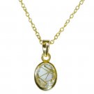 bewitching Rutile Quartz CZ Gold Plated Multi Pendant Glass casually US