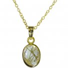 charming Rutile Quartz CZ Gold Plated Multi Pendant Glass usual US