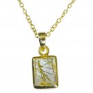 cute Rutile Quartz CZ Gold Plated Multi Pendant Glass Designer US