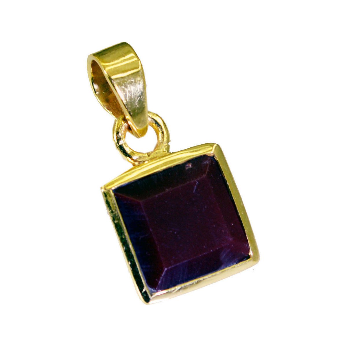 handsome Ruby CZ Gold Plated Red Pendant Fashion supply US