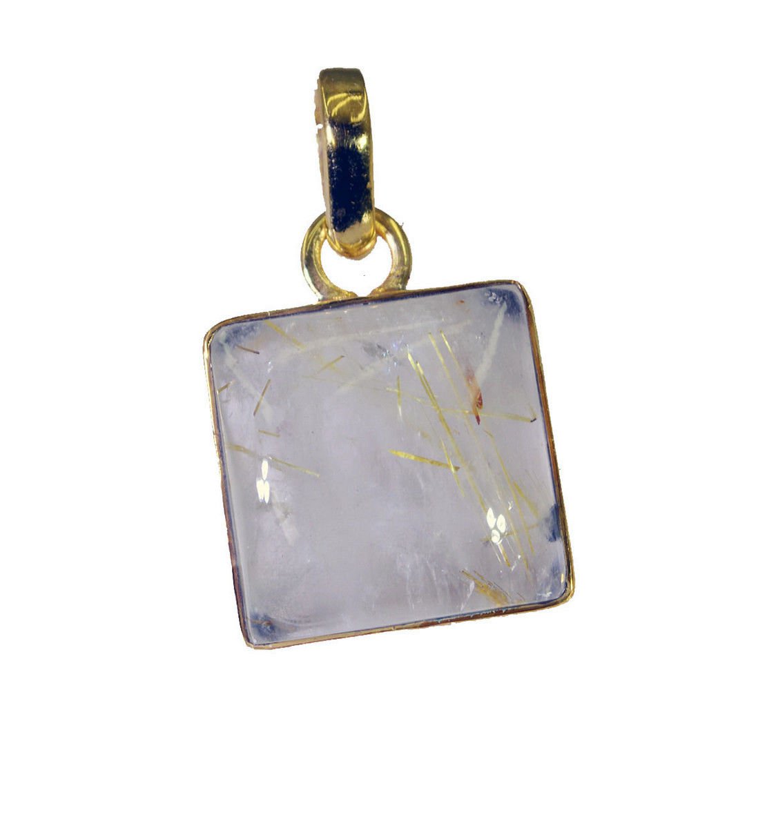 fascinating Rutile Quartz Gold Plated Multi Pendant Glass wholesales US