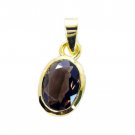splendiferous Smoky Quartz Gold Plated Brown Pendant Fashion Designer US