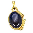 appealing Smoky Quartz Gold Plated Brown Pendant Glass jewelry US