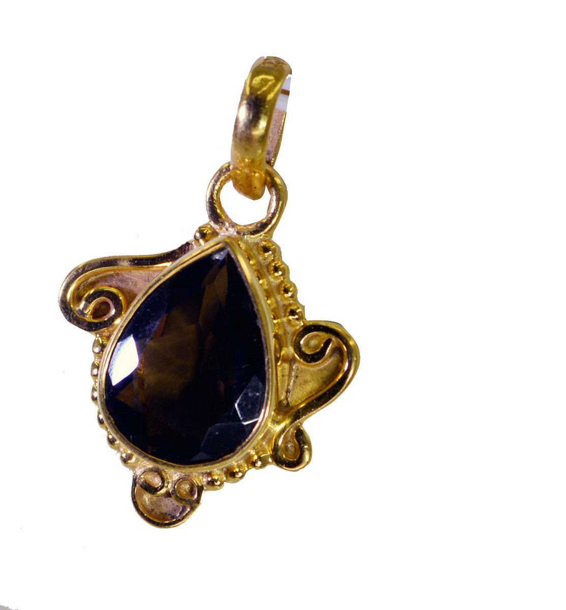 bewitching Smoky Quartz Gold Plated Brown Pendant Fashion gemstone US