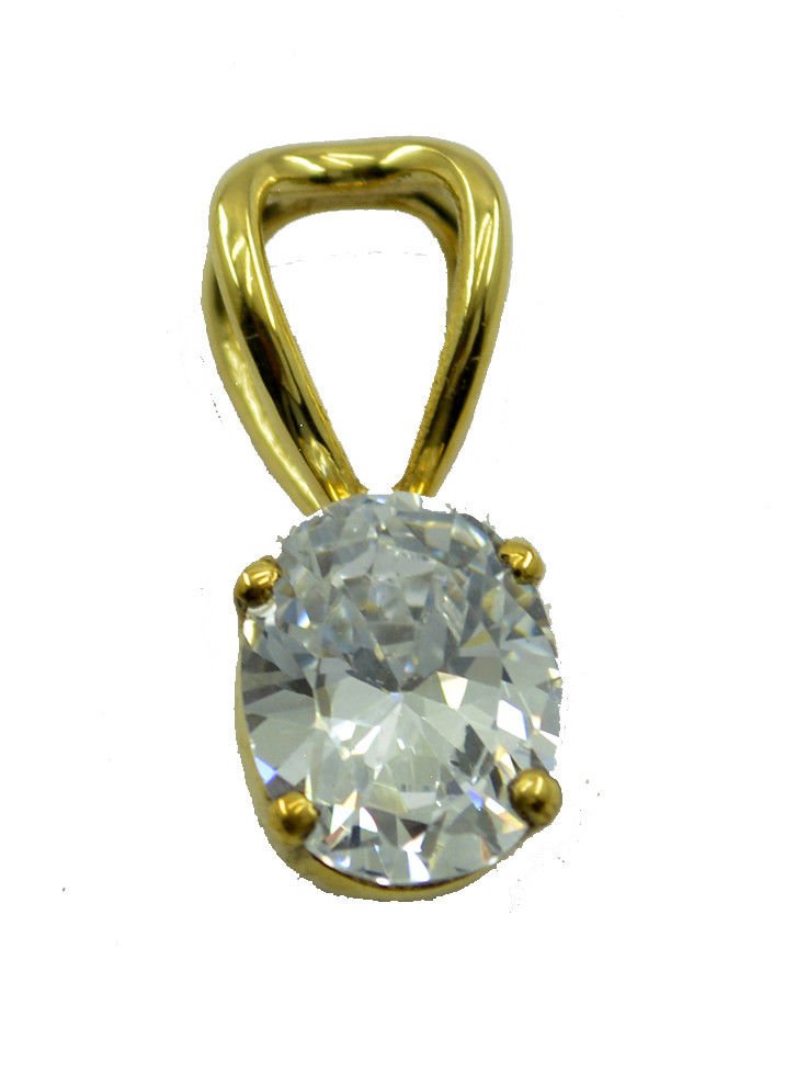 cute White CZ Gold Plated White Pendant Fashion handcrafted US