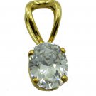 cute White CZ Gold Plated White Pendant Fashion handcrafted US