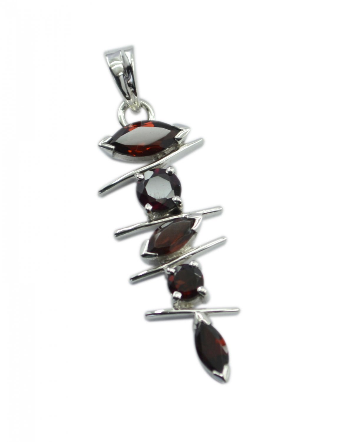 cute Garnet 925 Sterling Silver Red Pendant genuine supplies US