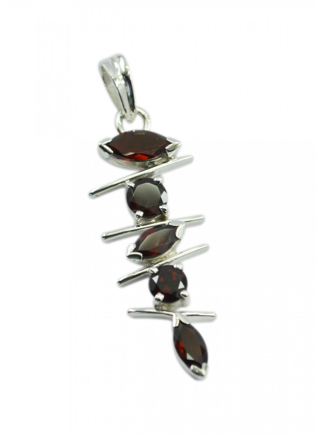 delicate Garnet 925 Sterling Silver Red Pendant Natural supply US