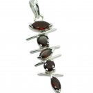delicate Garnet 925 Sterling Silver Red Pendant Natural supply US