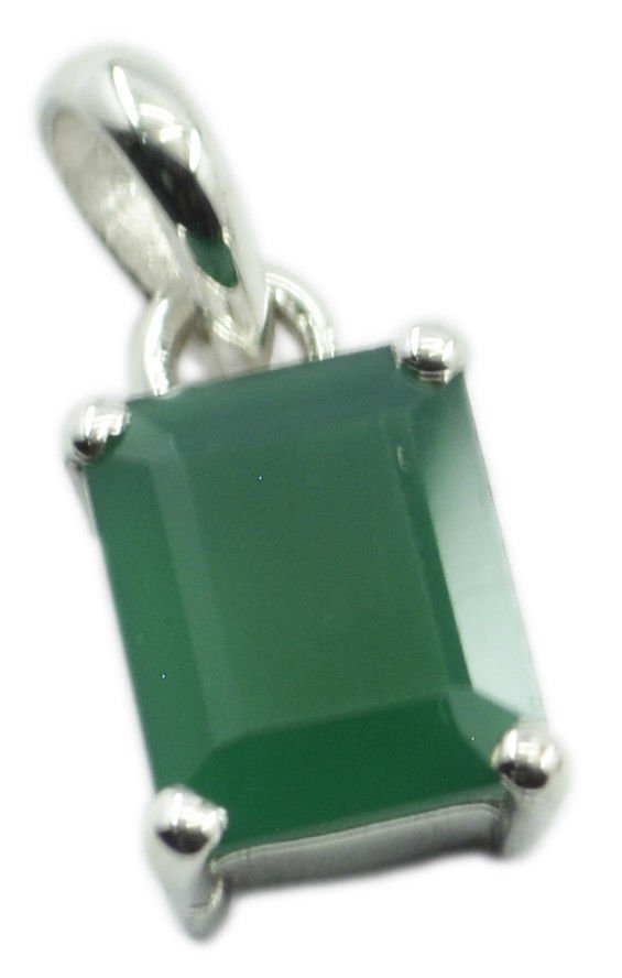 splendid Green Onyx 925 Sterling Silver Green Pendant Natural jewelry US