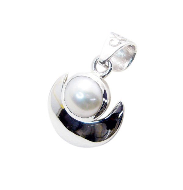 attractive Pearl 925 Solid Sterling Silver white Pendant genuine gemstones US