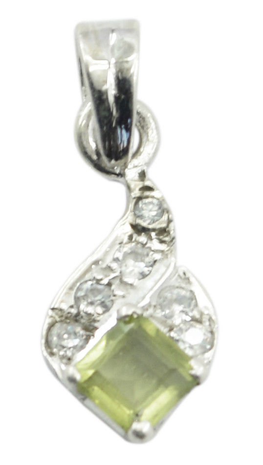 bewitching Peridot 925 Sterling Silver Green Pendant genuine generally US