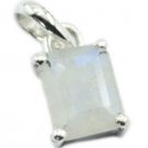 exquisite Rainbow Moonstone 925 Sterling Silver White Pendant genuine supply US