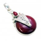 fascinating Red Onyx 925 Solid Sterling Silver Red Pendant genuine freely US