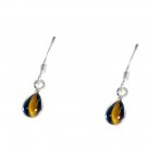 pulchritudinous Tiger Eye 925 Sterling Silver Brown Earring genuine supplies US