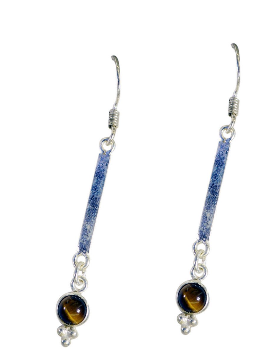 exquisite Tiger Eye 925 Solid Sterling Silver Brown Earring Natural suppiler US