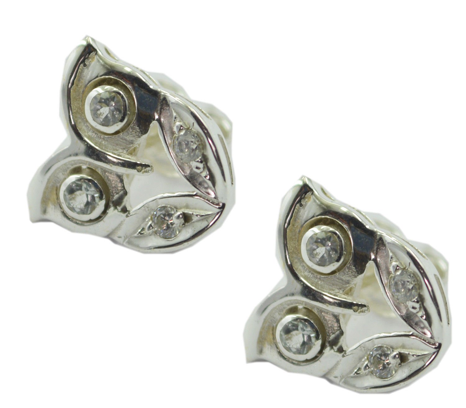captivating White CZ 925 Sterling Silver White Earring genuine jewellery US