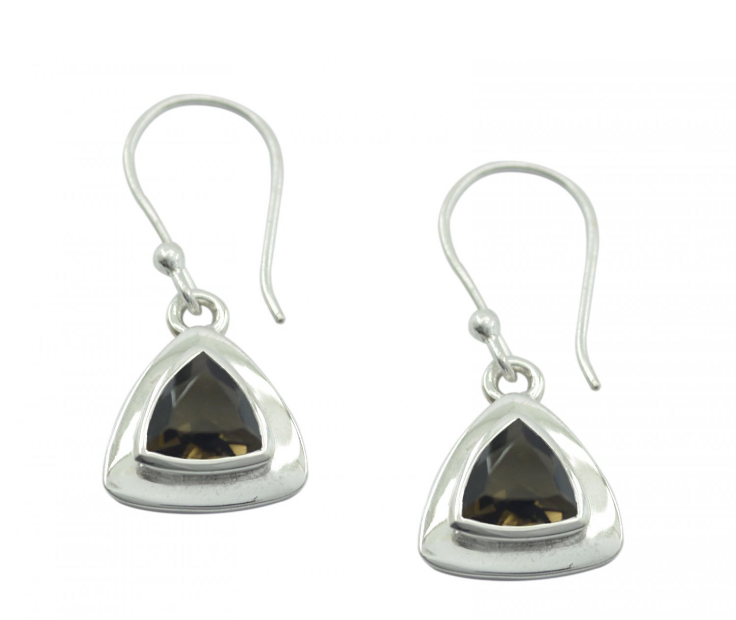 enticing Smoky Quartz Solid Sterling Silver Brown Earring Natural supply US