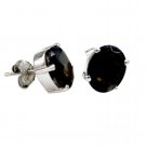 gorgeous Smoky Quartz Solid Sterling Silver Brown Earring genuine easily US
