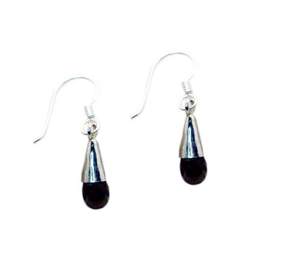grand Smoky Quartz Solid Sterling Silver Brown Earring Natural common US