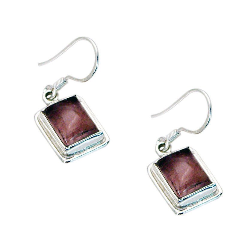 fine-looking Rose Quartz 925 Sterling Silver Pink Earring Natural gemstone US