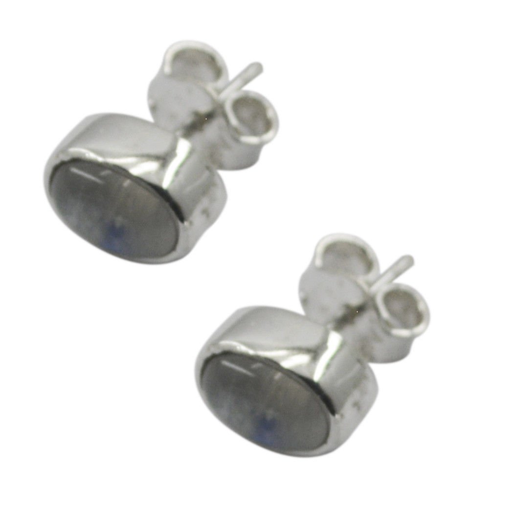 cute Rainbow Moonstone 925 Solid Silver White Earring genuine exporter US