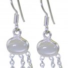 bonnie Rainbow Moonstone 925 Solid Silver White Earring genuine gemstone US