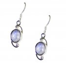 exquisite Rainbow Moonstone 925 Solid Silver White Earring Natural jewelry US
