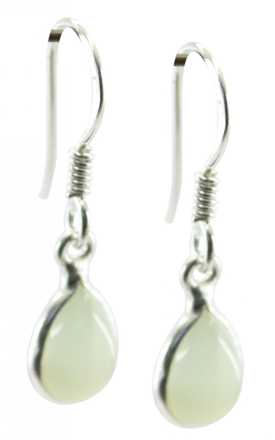 cute Prehnite 925 Sterling Silver Green Earring Natural exporter US