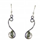 resplendent Prehnite Solid Sterling Silver Green Earring genuine handcrafted US