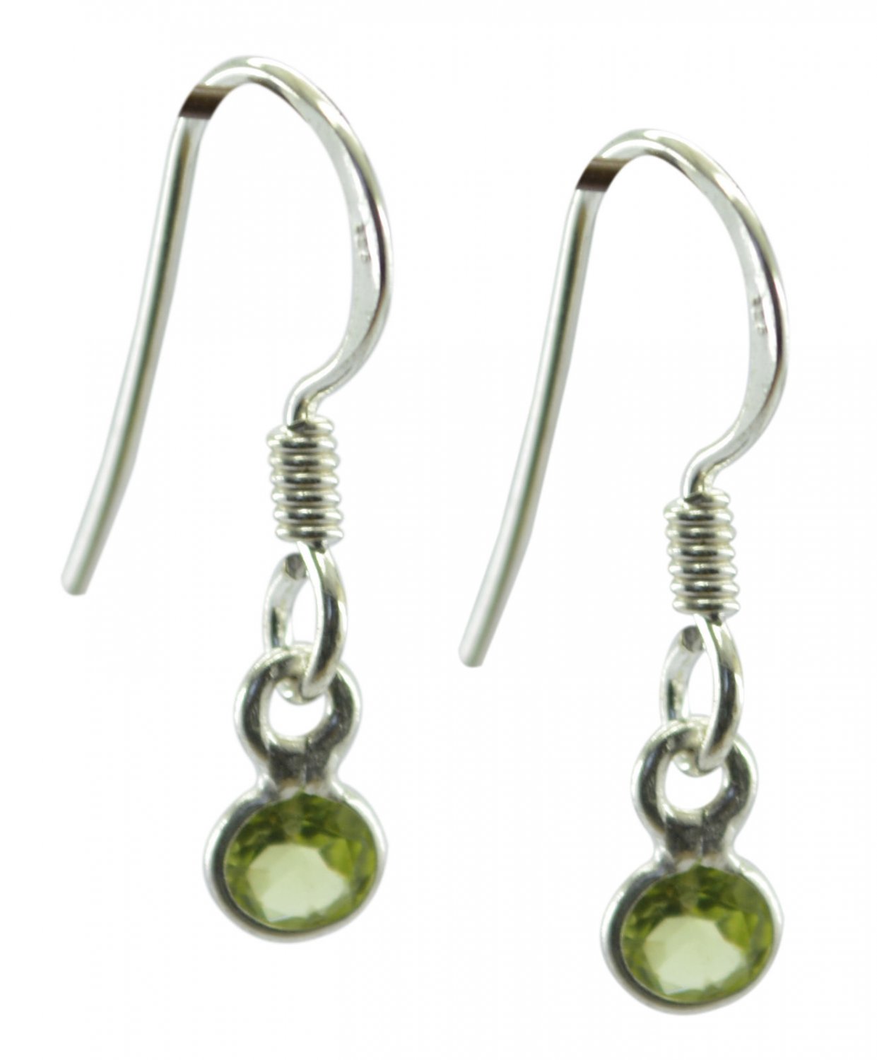 adorable Peridot 925 Sterling Silver Green Earring Natural indian US