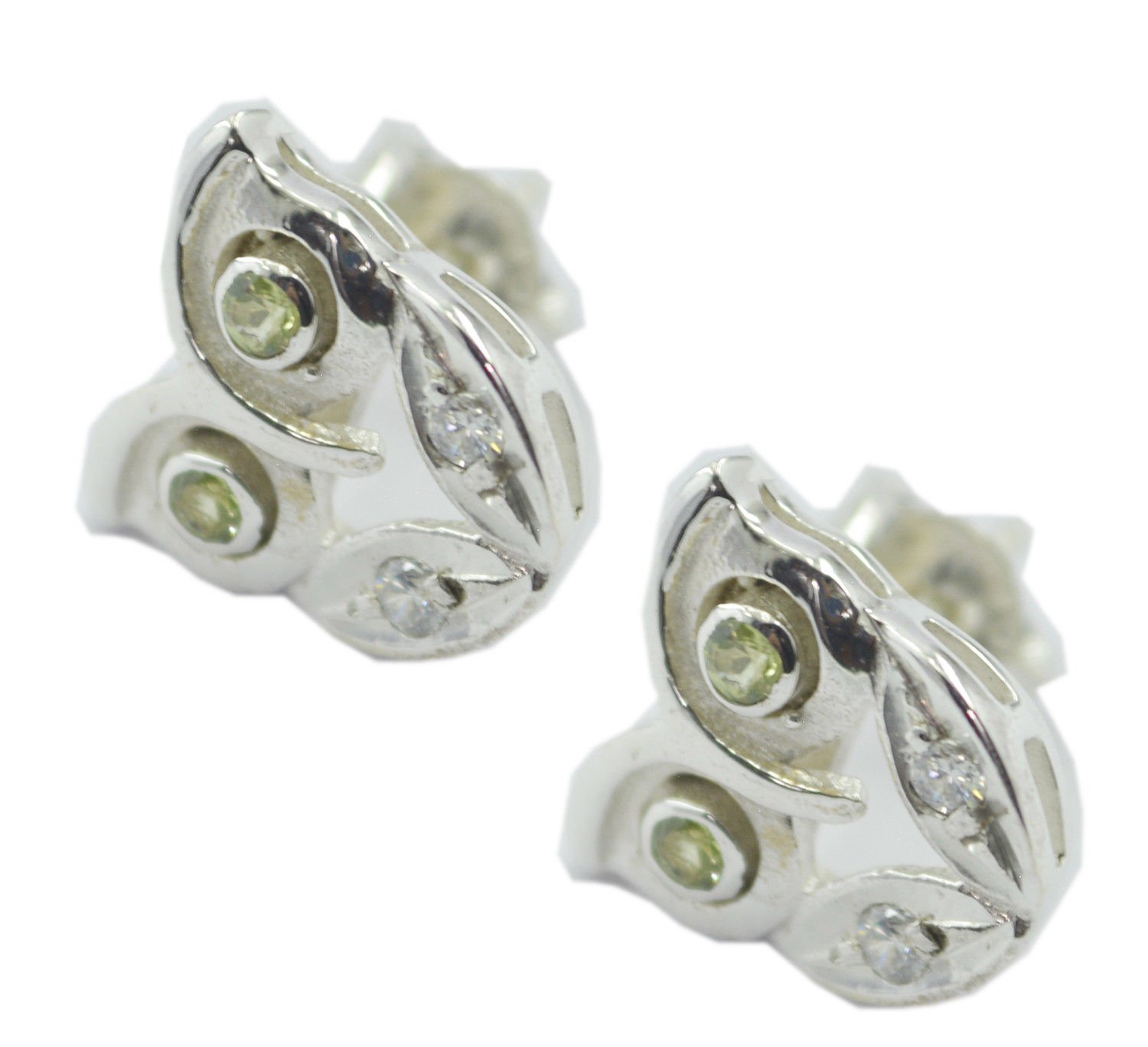charming Peridot 925 Sterling Silver Green Earring genuine freely US