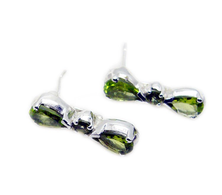 fascinating Peridot 925 Sterling Silver Green Earring Natural india US