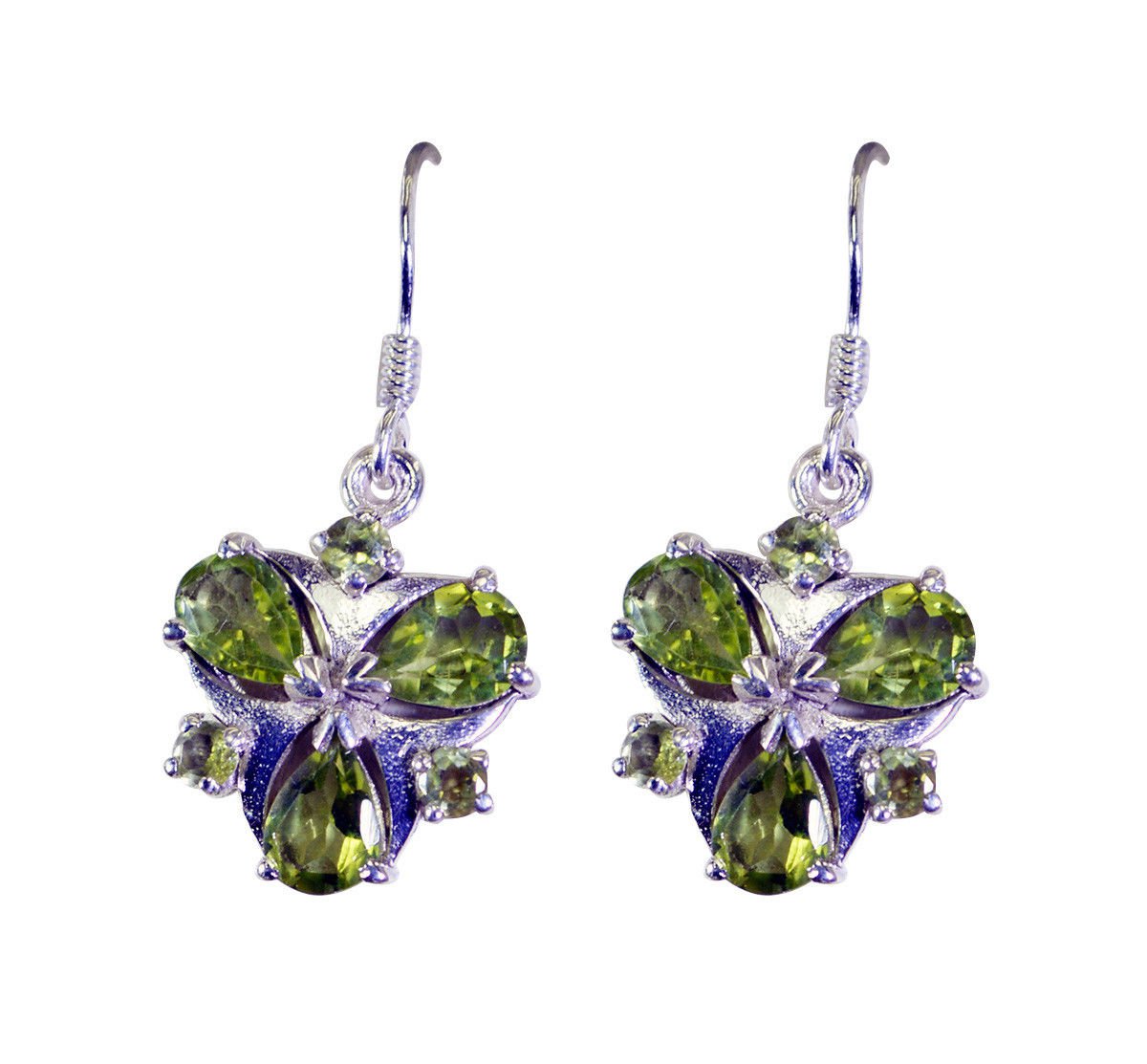 pulchritudinous Peridot 925 Solid Sterling Silver Green Earring Natural usual US