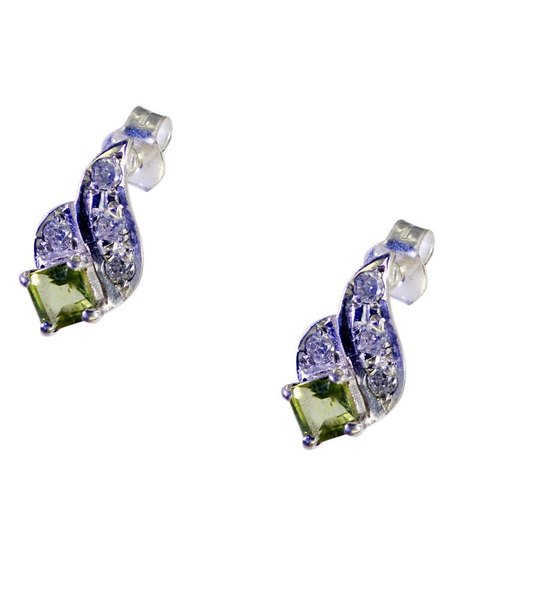 attractive Peridot 925 Solid Sterling Silver Green Earring genuine ordinary US