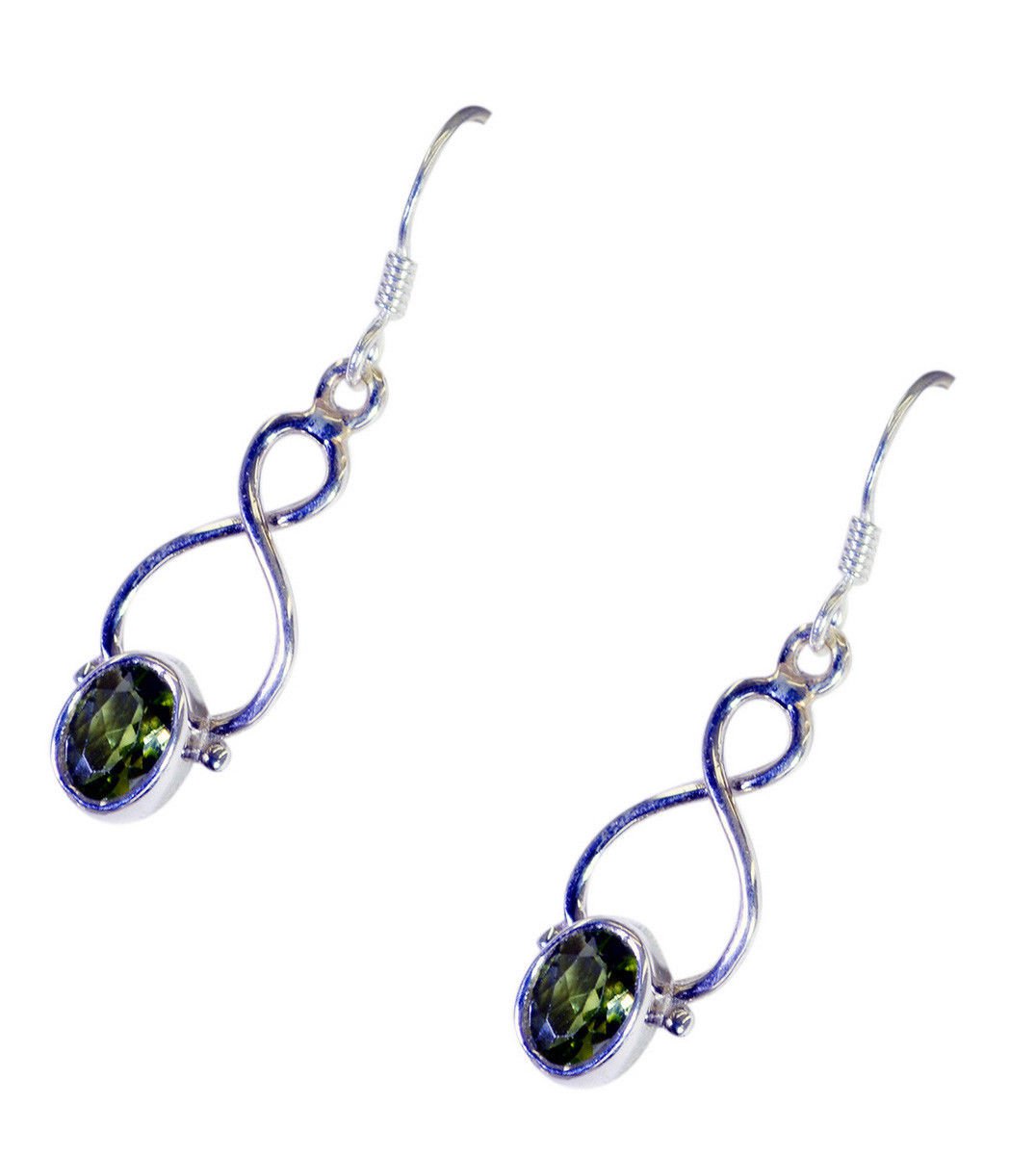 elegant Peridot 925 Solid Sterling Silver Green Earring Natural wholesales US