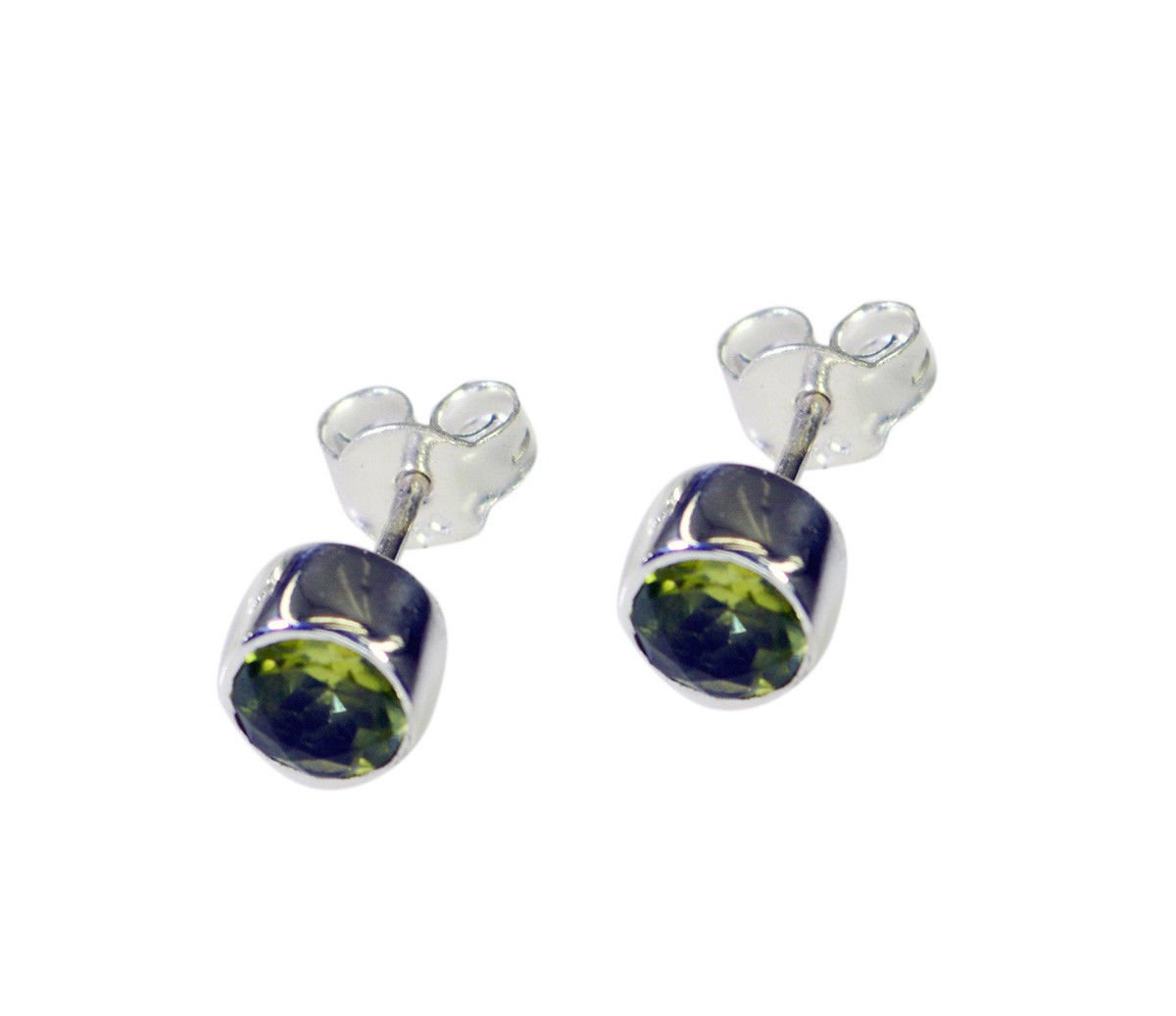classy Peridot 925 Solid Sterling Silver Green Earring genuine supplies US