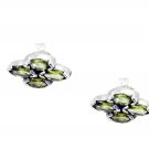 charming Peridot 925 Solid Sterling Silver Green Earring Natural suppiler US