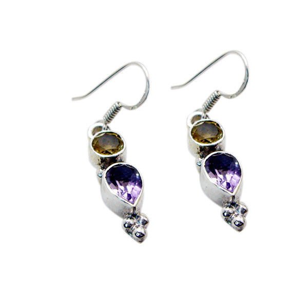 grand Multi Gemstone 925 Solid Sterling Silver Multi Earring Natural easily US