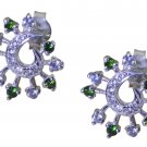 inviting Multi CZ 925 Solid Sterling Silver Multi Earring genuine handmade US