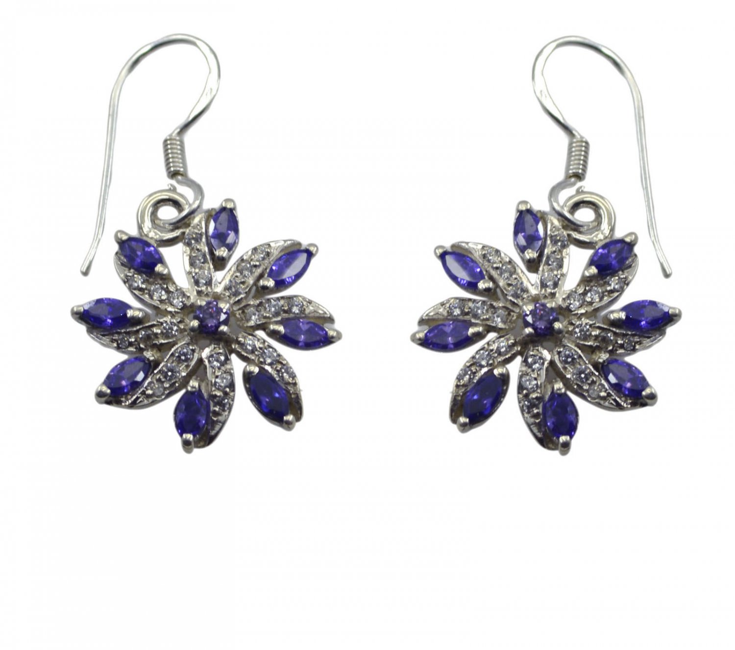 captivating Multi CZ 925 Solid Sterling Silver Multi Earring Natural jewelry US