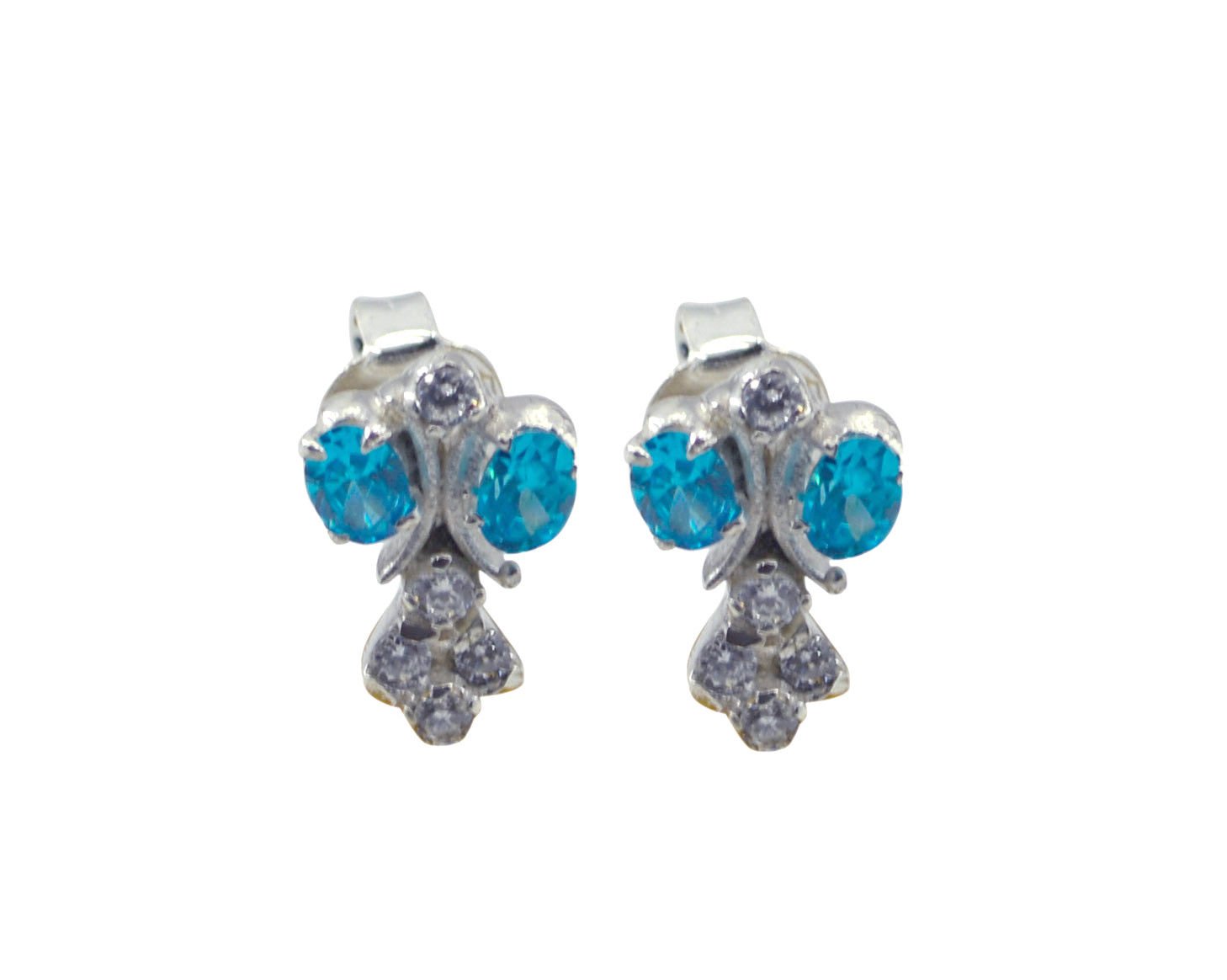 fine-looking Multi CZ Solid Sterling Silver Multi Earring Natural wholesale US