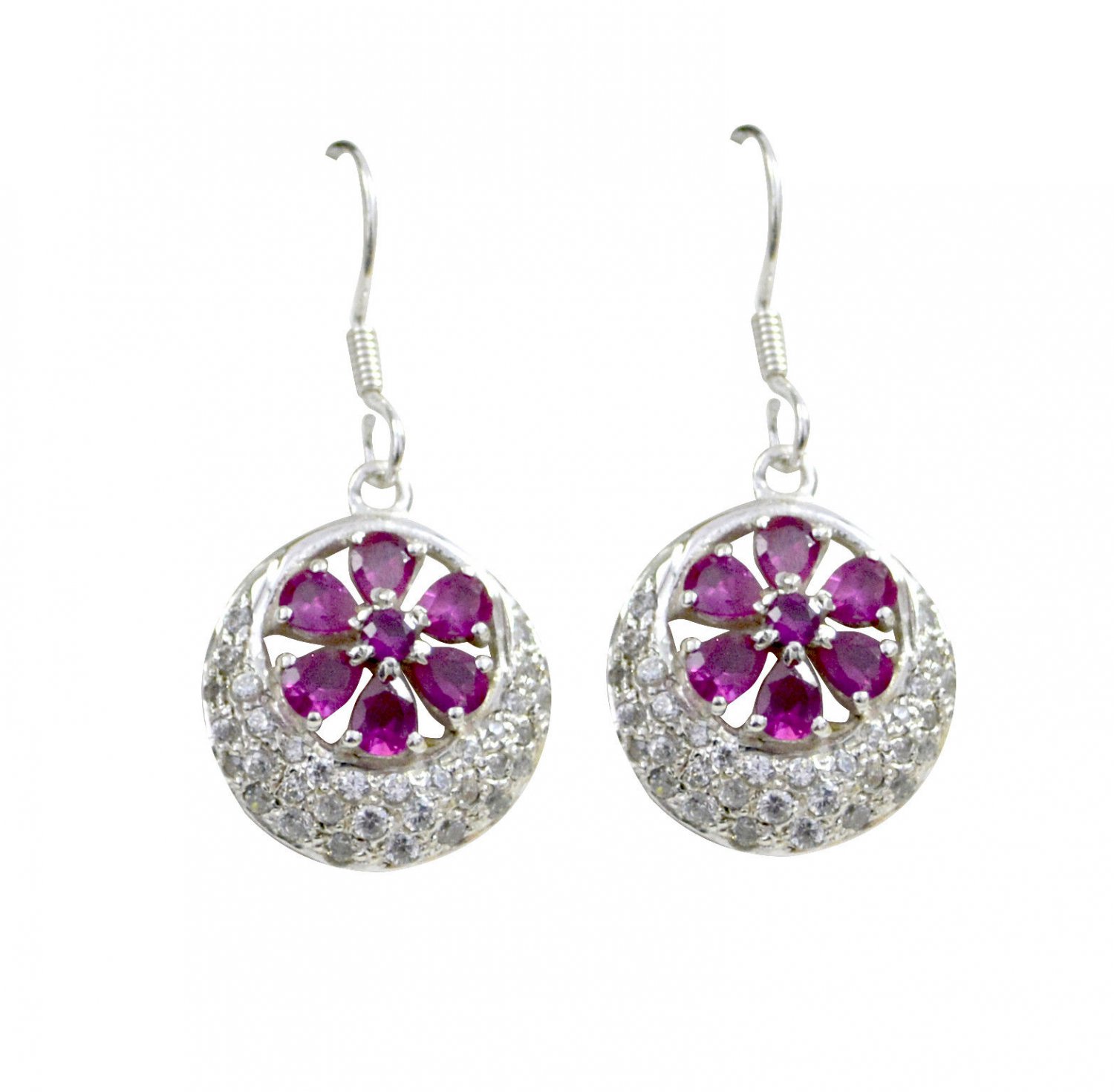 gorgeous Multi CZ 925 Solid Sterling Silver Multi Earring Natural exporter US